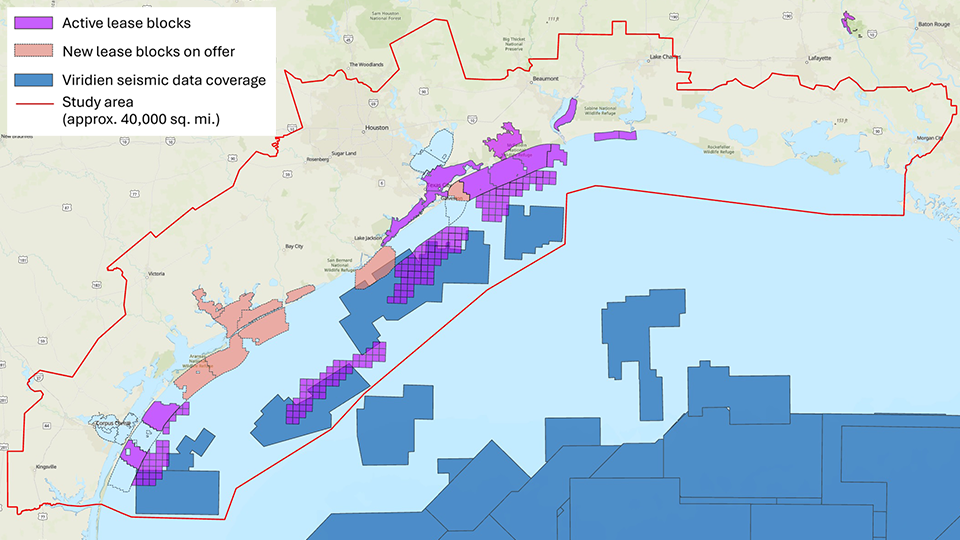 Map of the Viridien Seismic Data Coverage